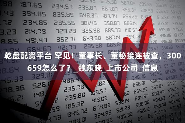 乾盘配资平台 罕见!董事长、董秘接连被查,300659怎么了?_魏东晓_上市公司_信息